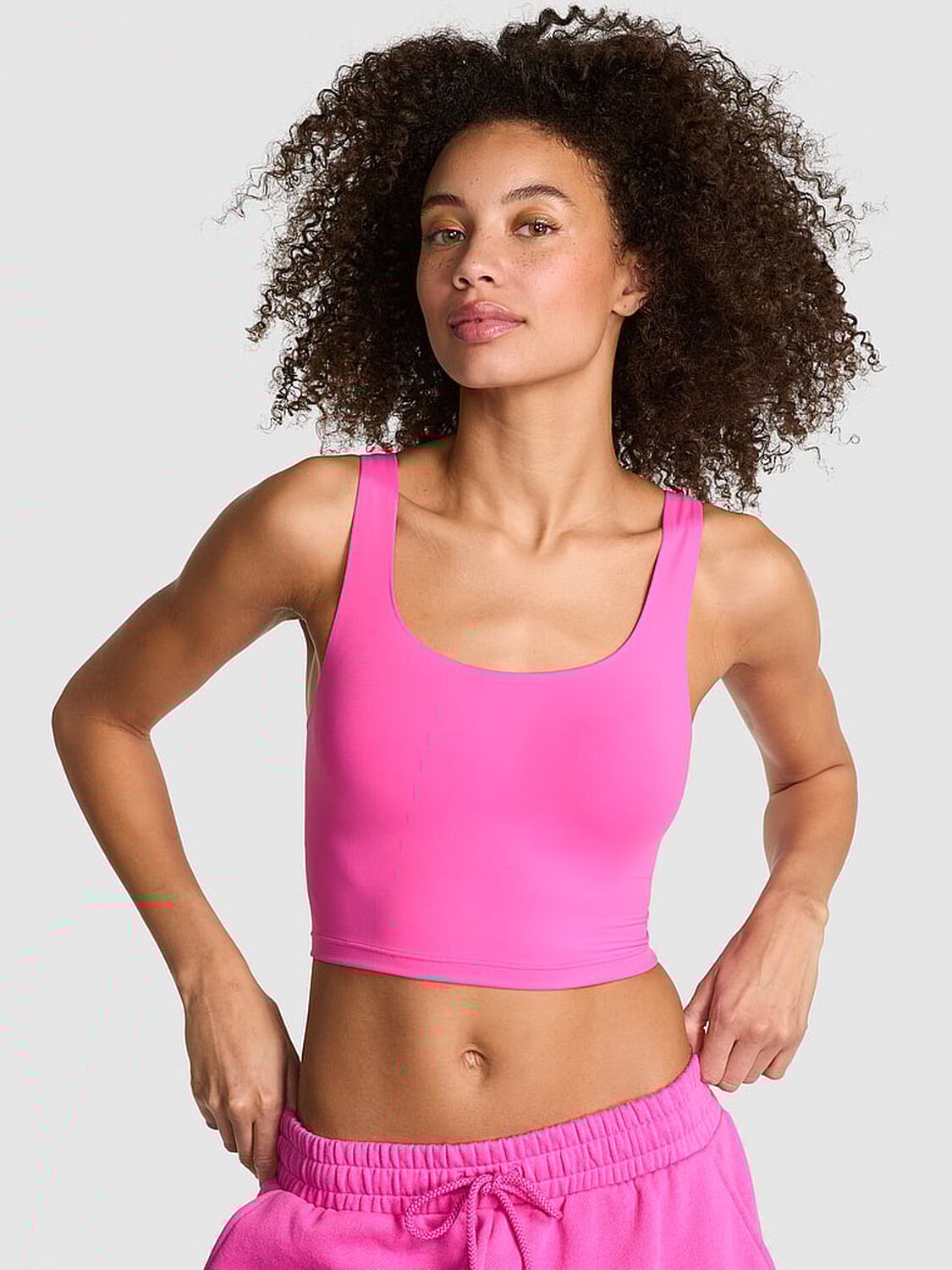 vs Pink Relay Longline Sports Bra Pink Gossip 1 of 3 