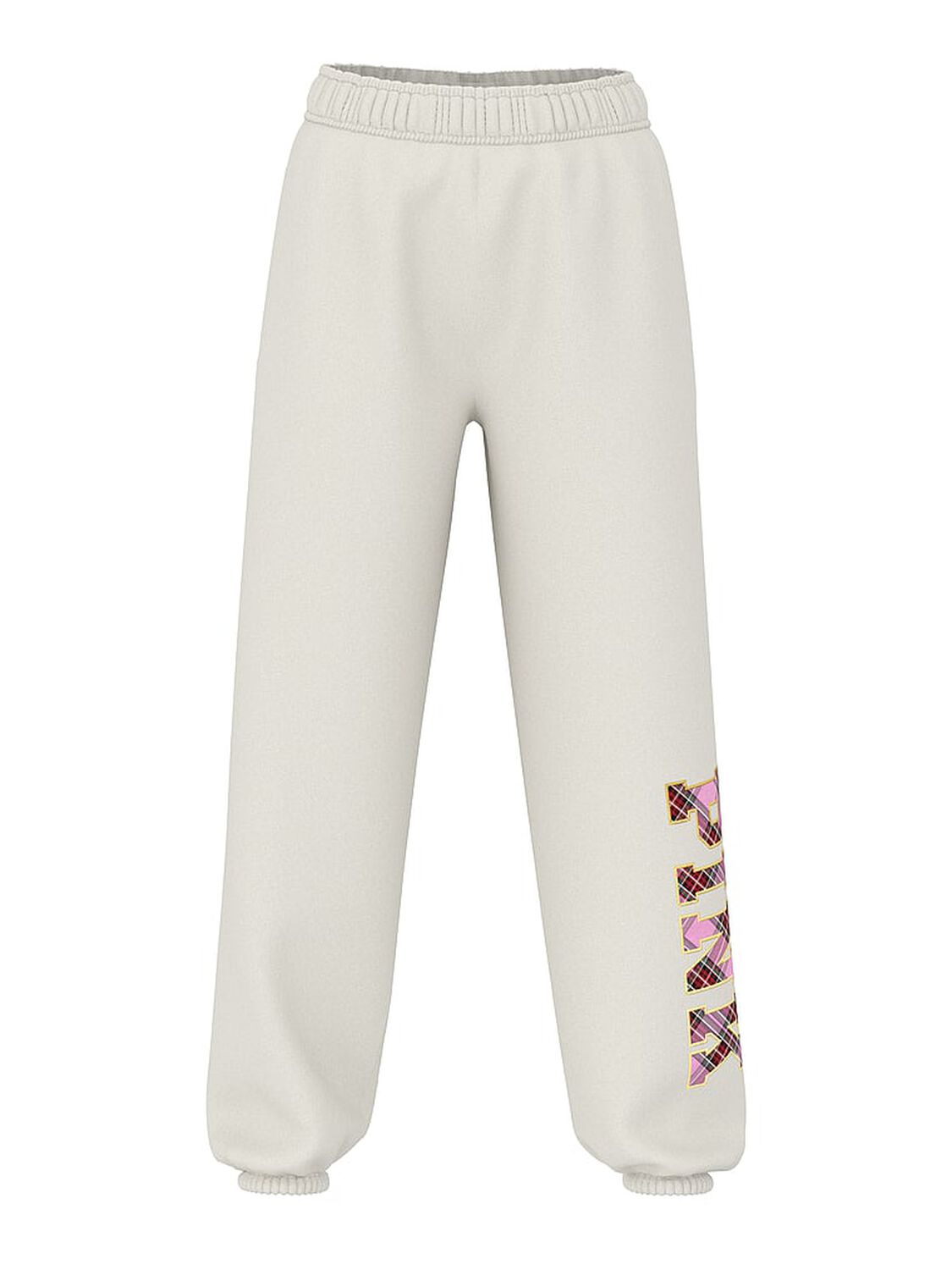 vs Pink Ivy Fleece Campus Sweatpants Winter White Santa'S Fave 1 of 2 