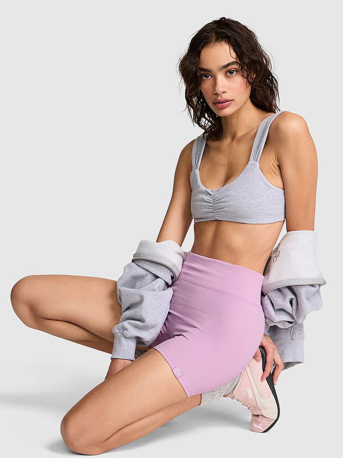 vs Pink Soft Seamless Bike Shorts Light Lilac 1 of 3 