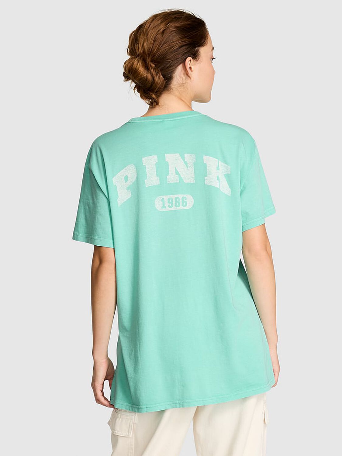 vs Pink Campus Cotton Tee Sweet Mint Core Logo 2 of 2 