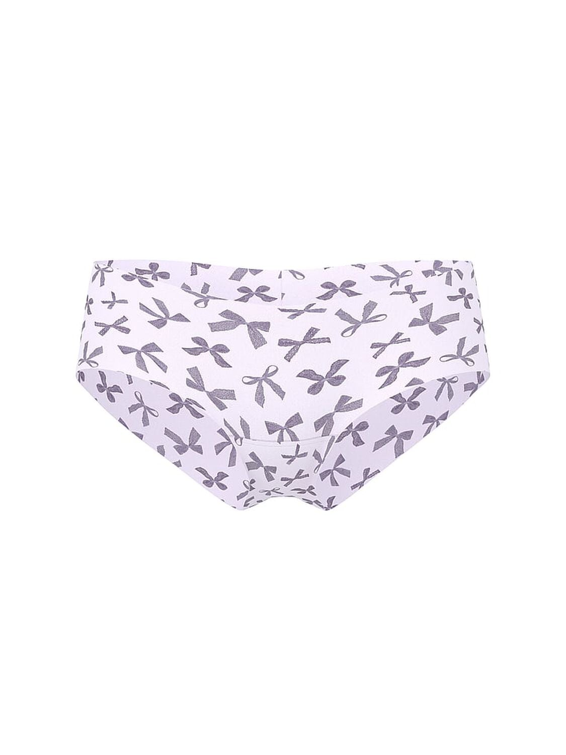 pink Pink No-Show Cheeky Panty Purple Whisper Lace Bow Print 3 of 3 