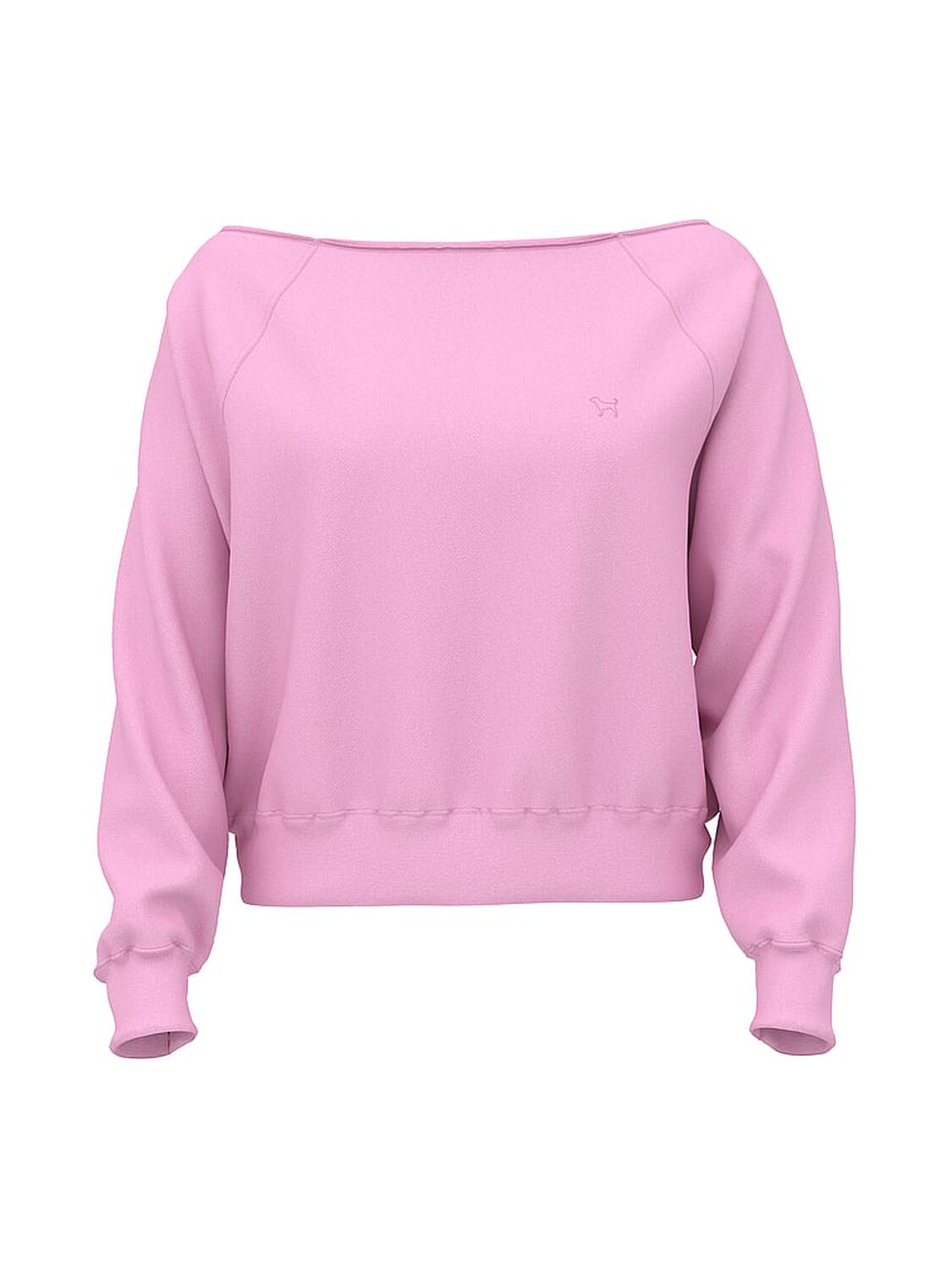 vs Pink Ivy Fleece Off-The-Shoulder Sweatshirt Pink Lollipop 3 of 3 