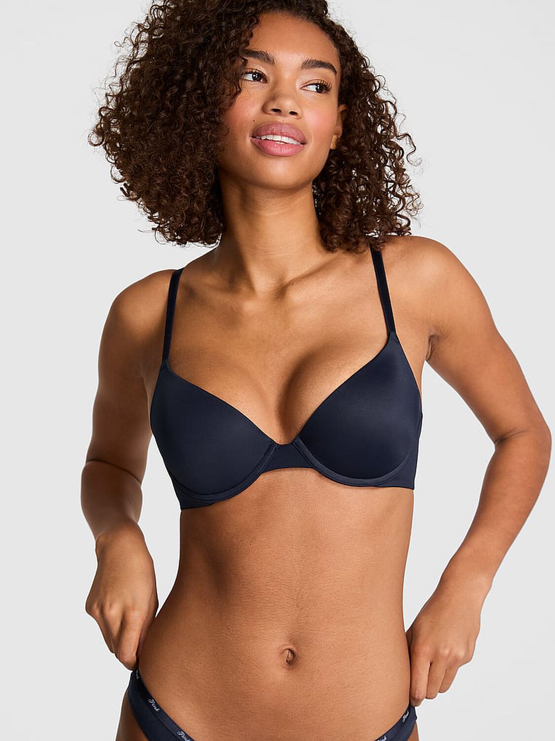 vs Pink Wear Everywhere Wear Everywhere Push-Up Bra Noir Navy 1 of 3 