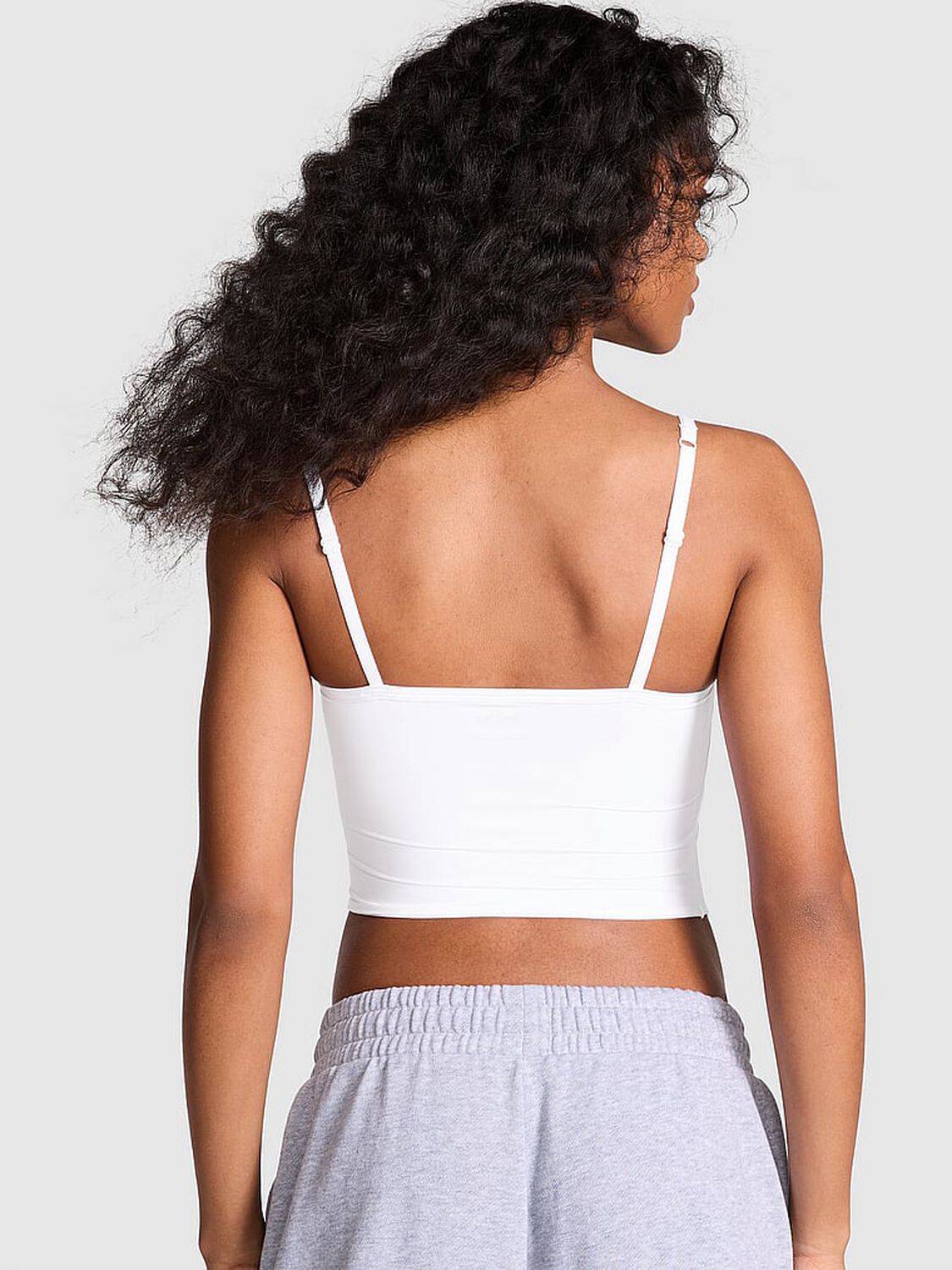 vs Pink Bralettes & Bra Tops Base Stretch Corset Top White 2 of 4 
