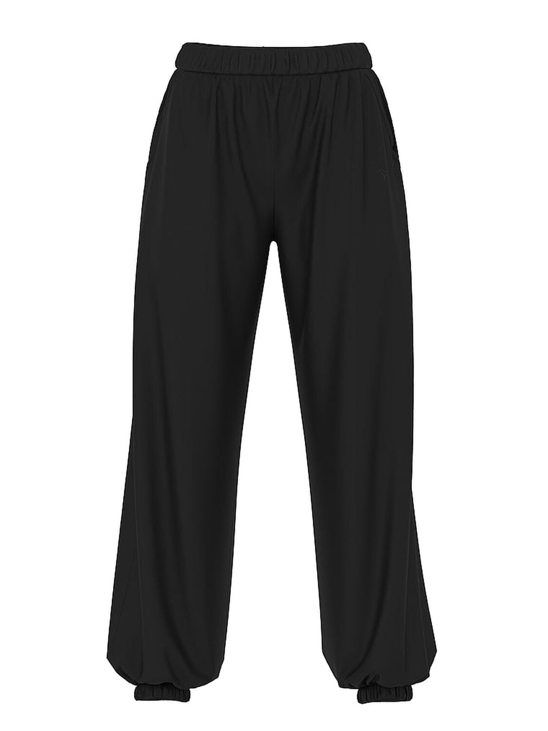 vs Pink Ivy Fleece Oversized Sweatpants Pure Black 3 of 4 