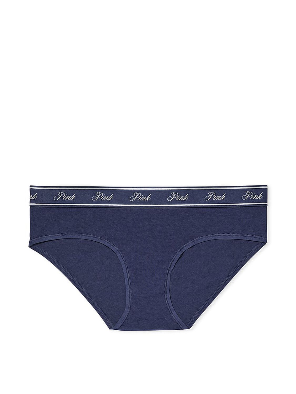 vs Pink Logo Cotton Hiphugger Panty Midnight Navy 3 of 3 