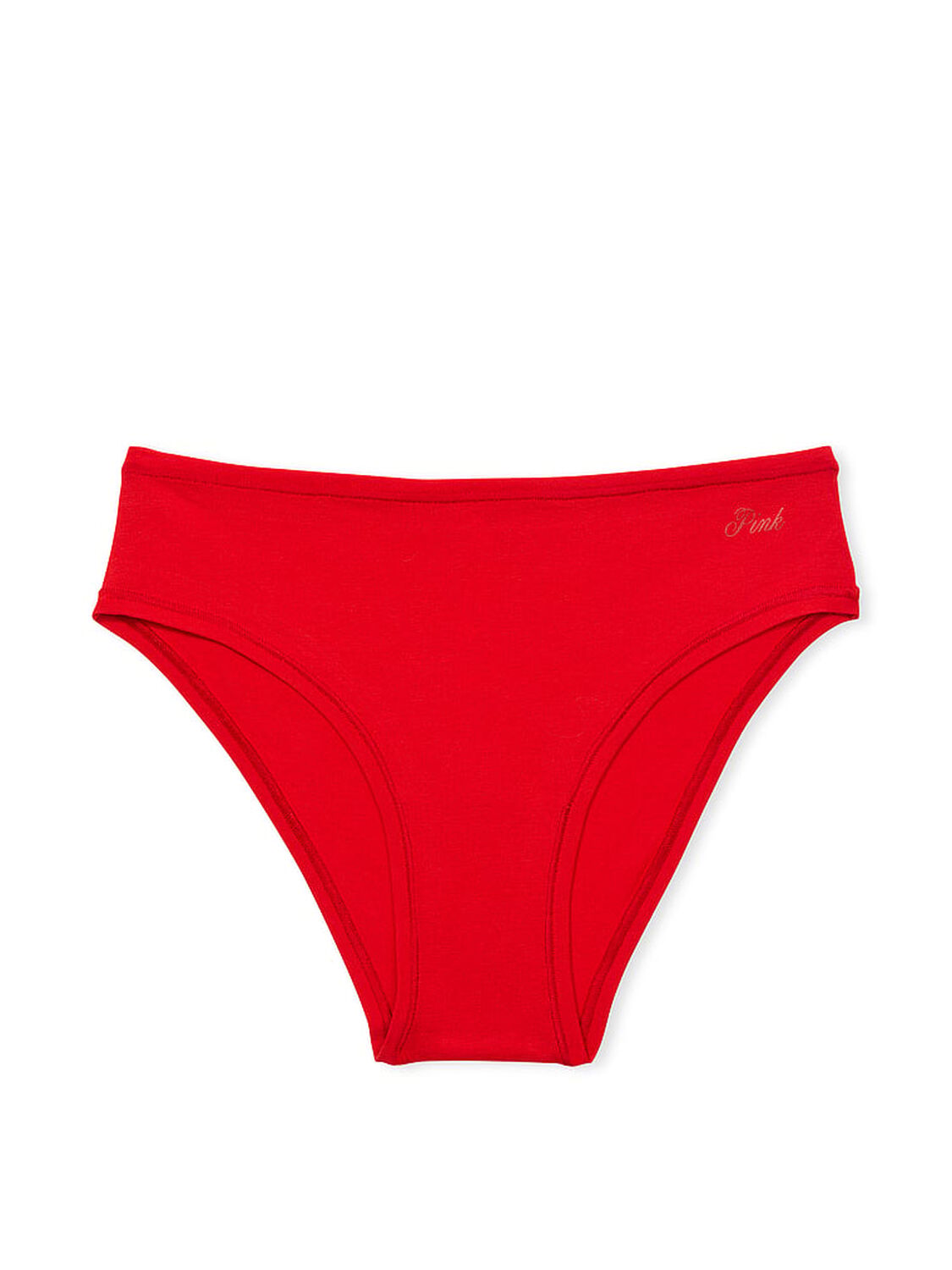 vs Pink Cotton Cheeky Panty Bright Vermillion 3 of 3 