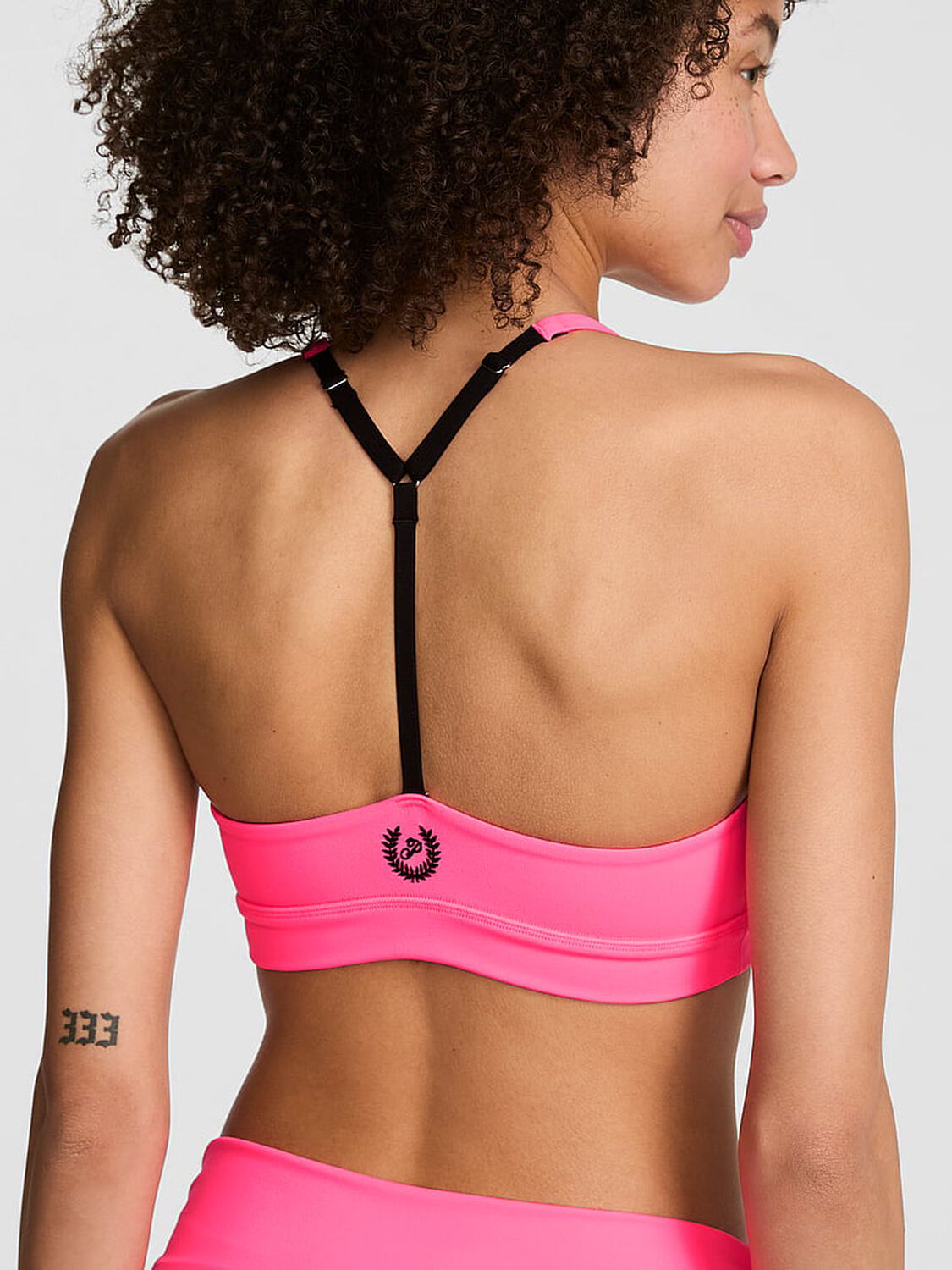 vs Pink PINK Relay&trade; Ruched Plunge Sports Bra Fall For Me 2 of 3 