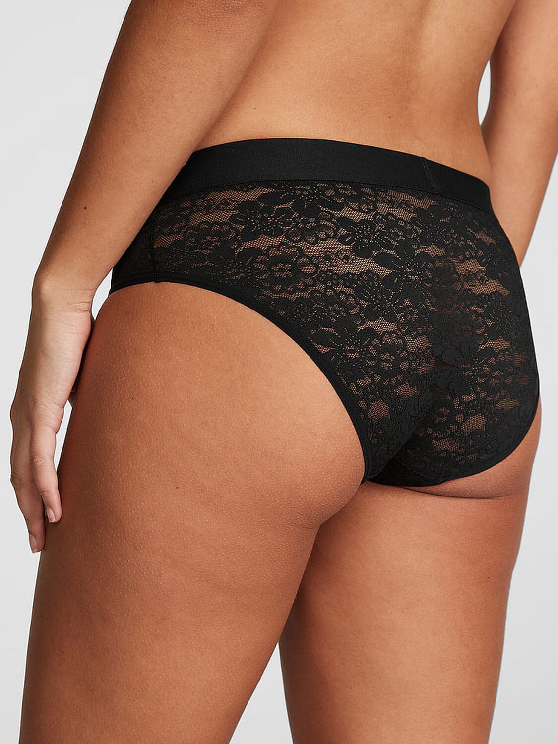 vs Pink Wink Logo Hiphugger Panty Pure Black 2 of 3 
