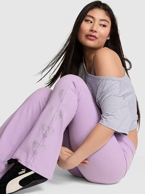 Soft Modal Foldover Kick-Flare Leggings