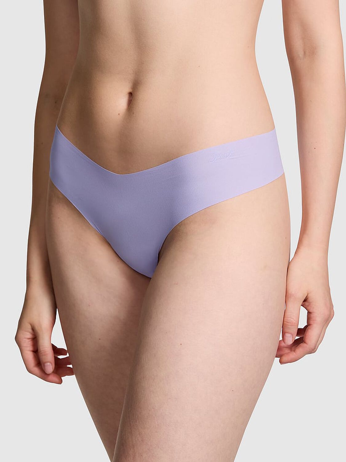 vs Pink No-Show Thong Panty Purple Cloud 1 of 3 