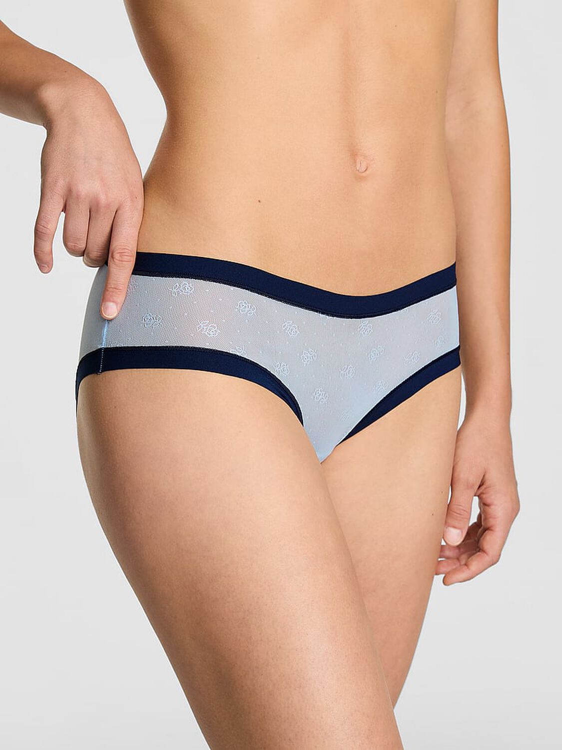 vs Pink No-Show Hiphugger Panty Icy Blue 1 of 3 