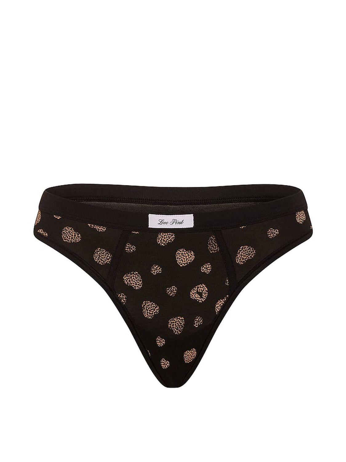 vs Pink Cotton Cheeky Panty Black Leo Heart 3 of 3 