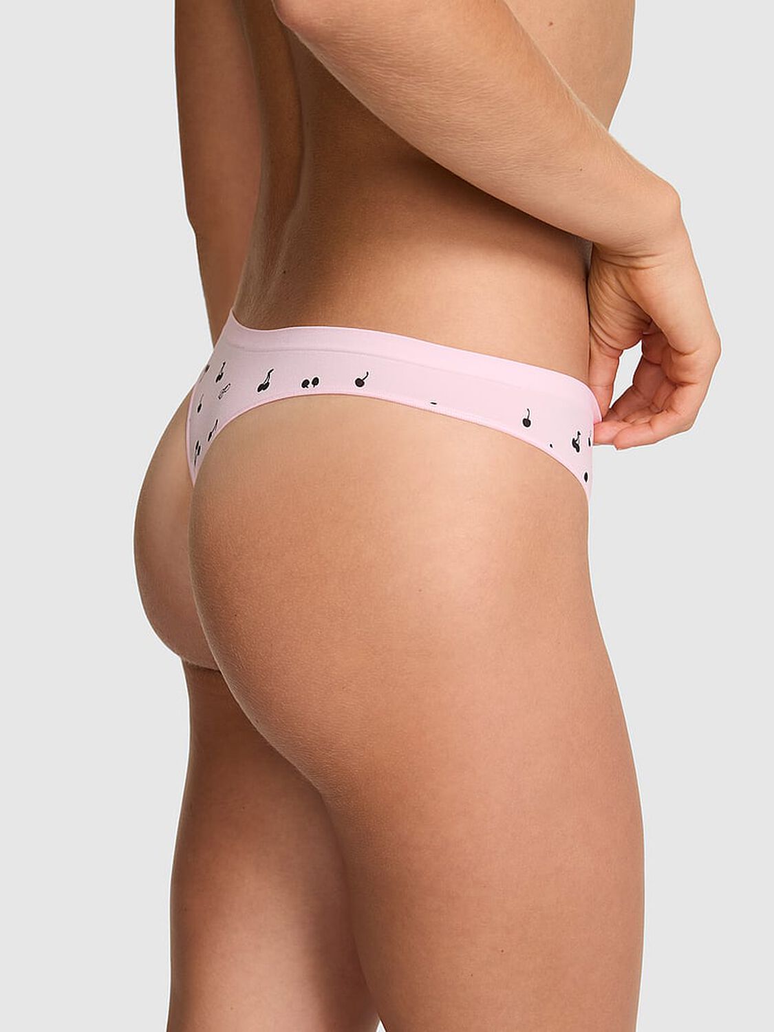vs Pink Seamless Thong Panty Pink Tulip Cherry 2 of 3 