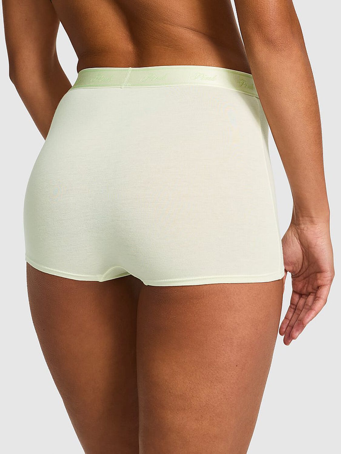 vs Pink Logo Cotton High-Waist Boyshort Panty 2 of 2 