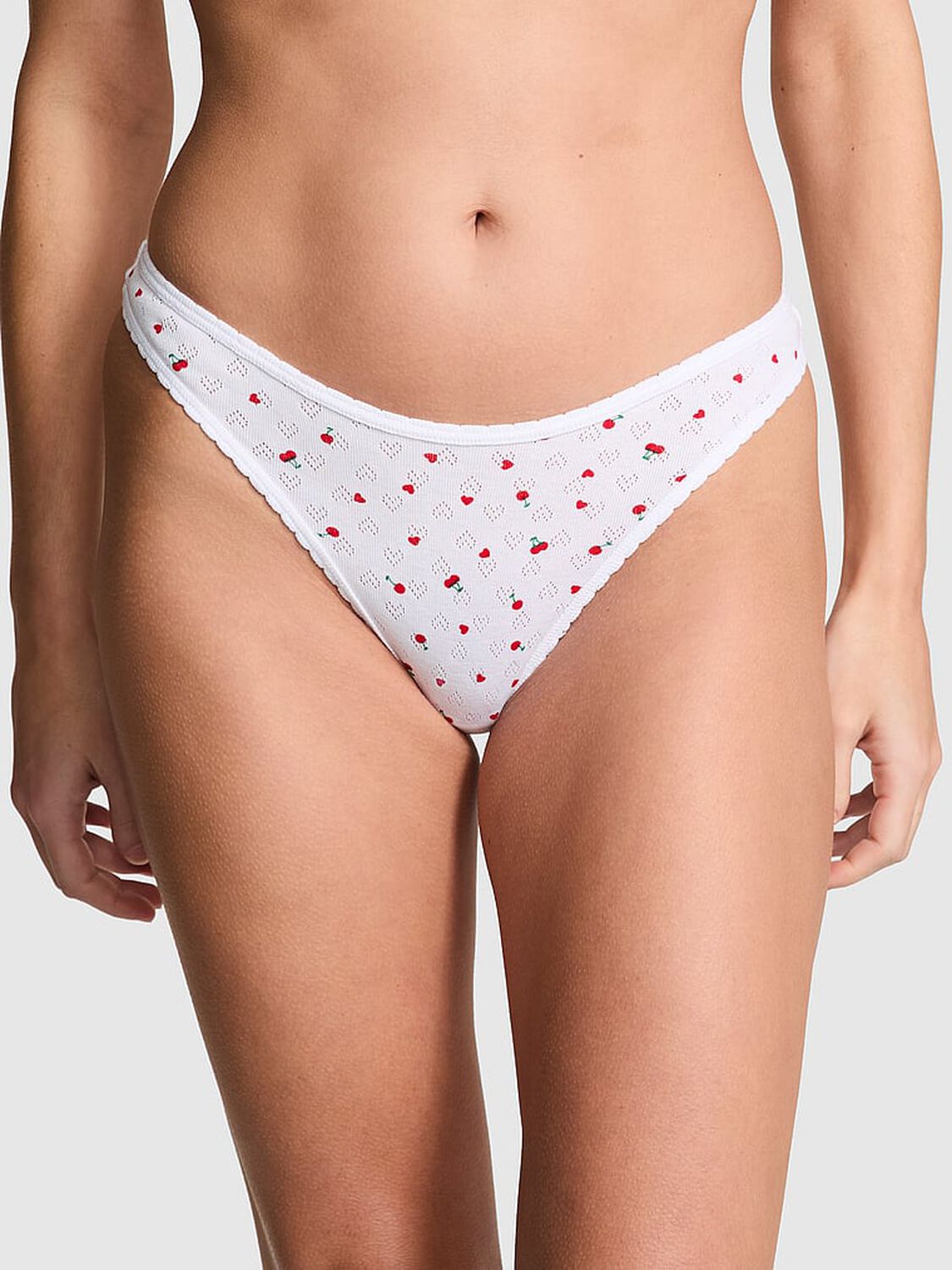 vs Pink Cotton Thong Panty 1 of 3 