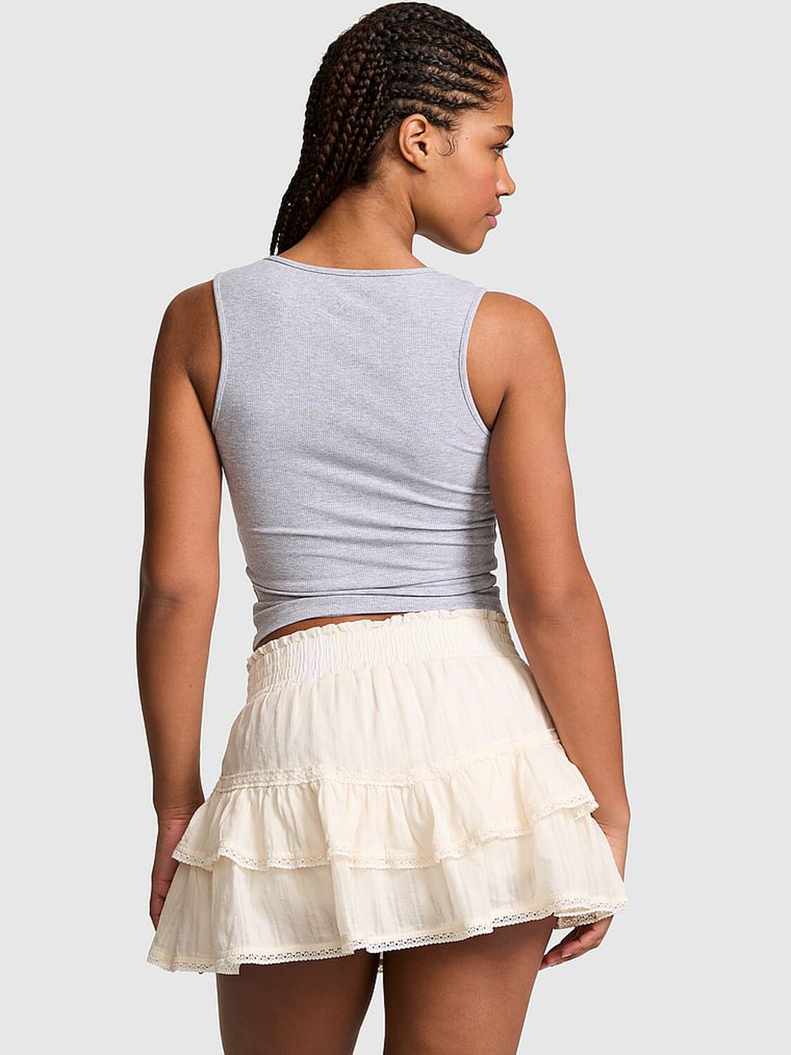 vs Pink Frill Seeker Ruffle Skort Winter White 2 of 3 