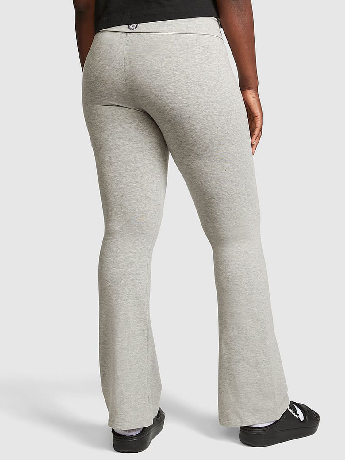 vs Pink All-Day Cotton Foldover Flare Leggings 2 of 3 