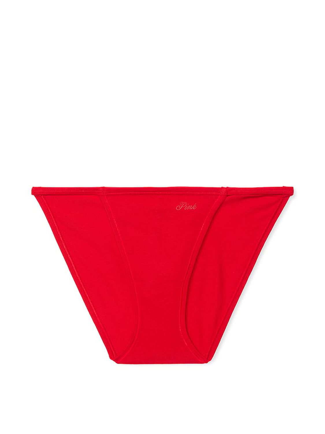 vs Pink Cotton String Bikini Panty Bright Vermillion 3 of 3 