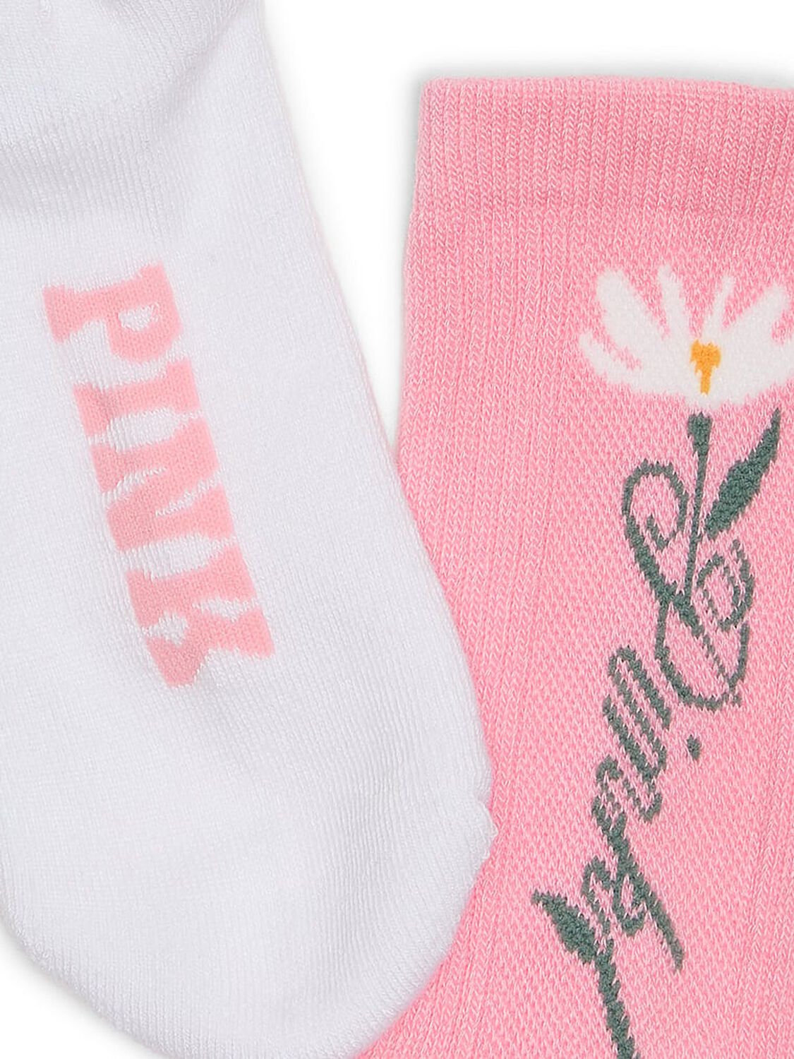 vs Pink 2-Pack Crew Socks Petal Pink/Optic White 2 of 2 
