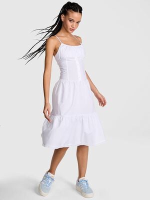 Prairie Poplin Midi Dress