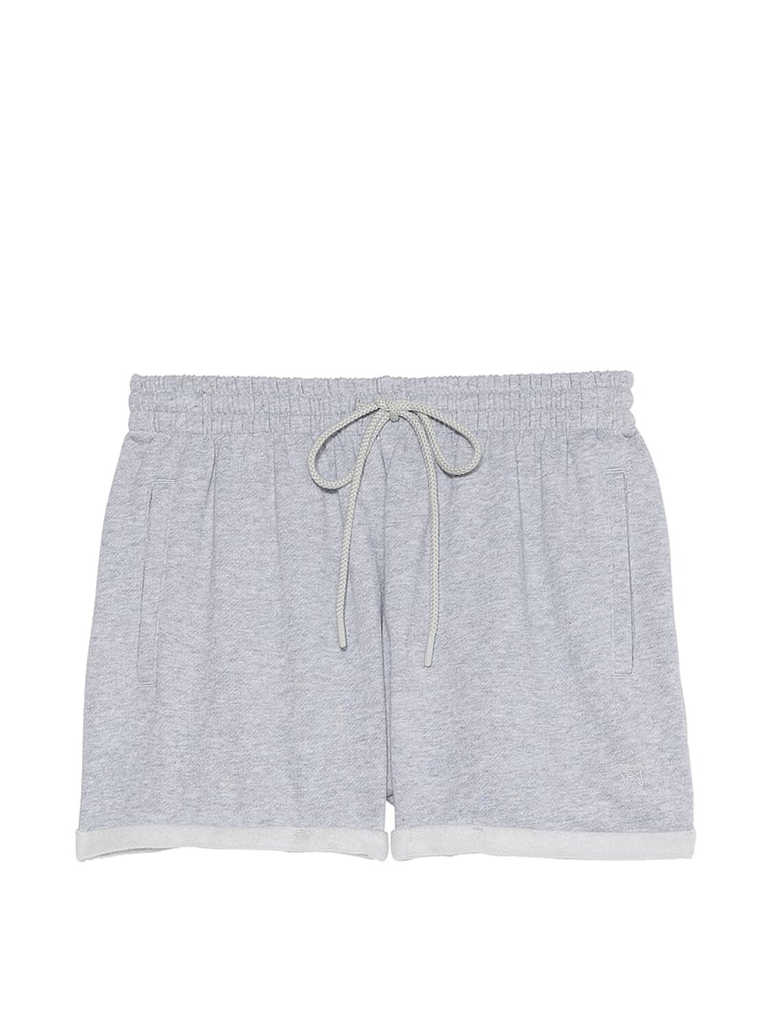 vs Pink Ivy Fleece Rolled Hem Shorts Medium Heather Grey 3 of 3 