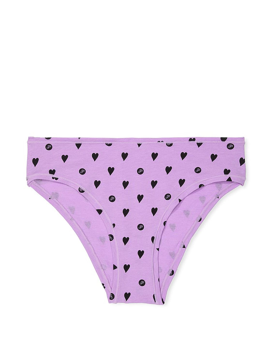 vs Pink Cotton Cheeky Panty Purple Petal Heart Dot Print 1 of 1 
