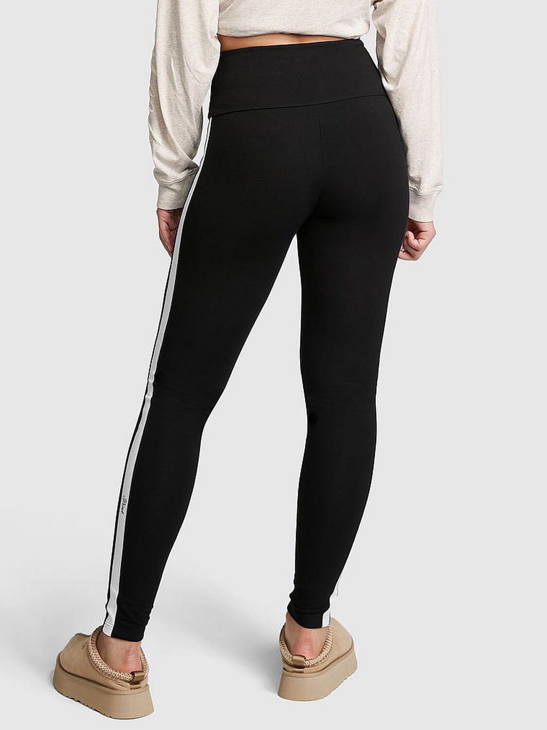 vs Pink Cotton High-Waist Leggings 2 of 4 