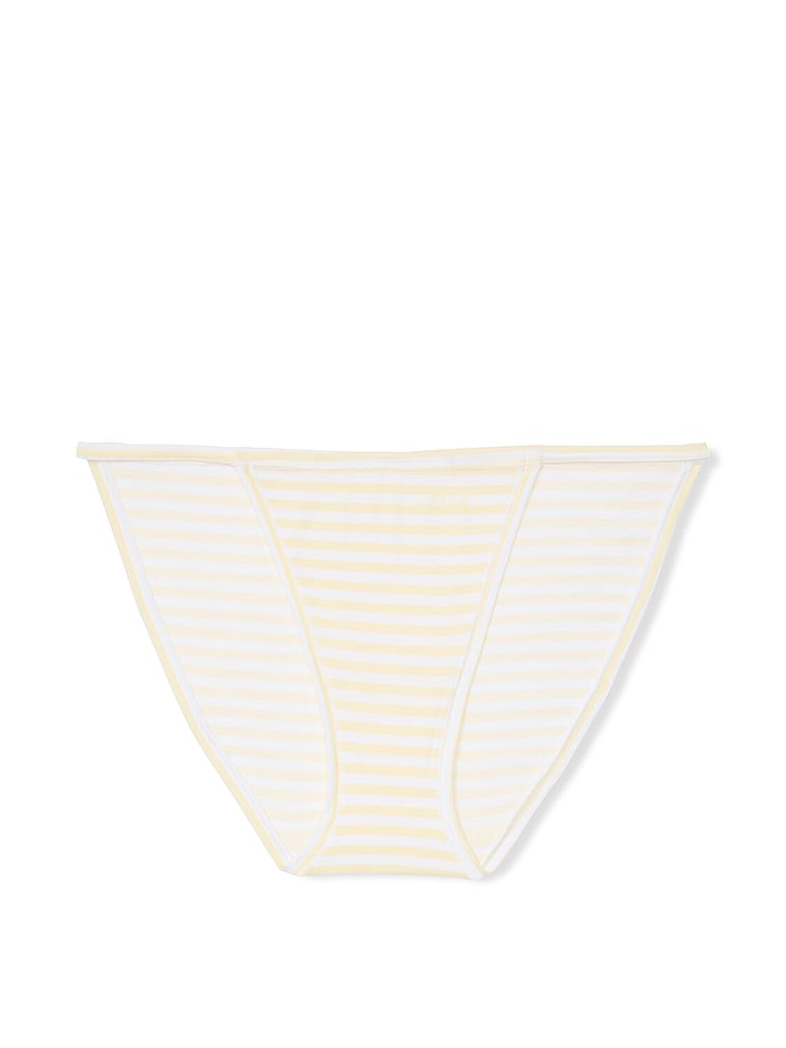 vs Pink Cotton String Bikini Panty Mellow Yellow White Stripe Print 3 of 3 