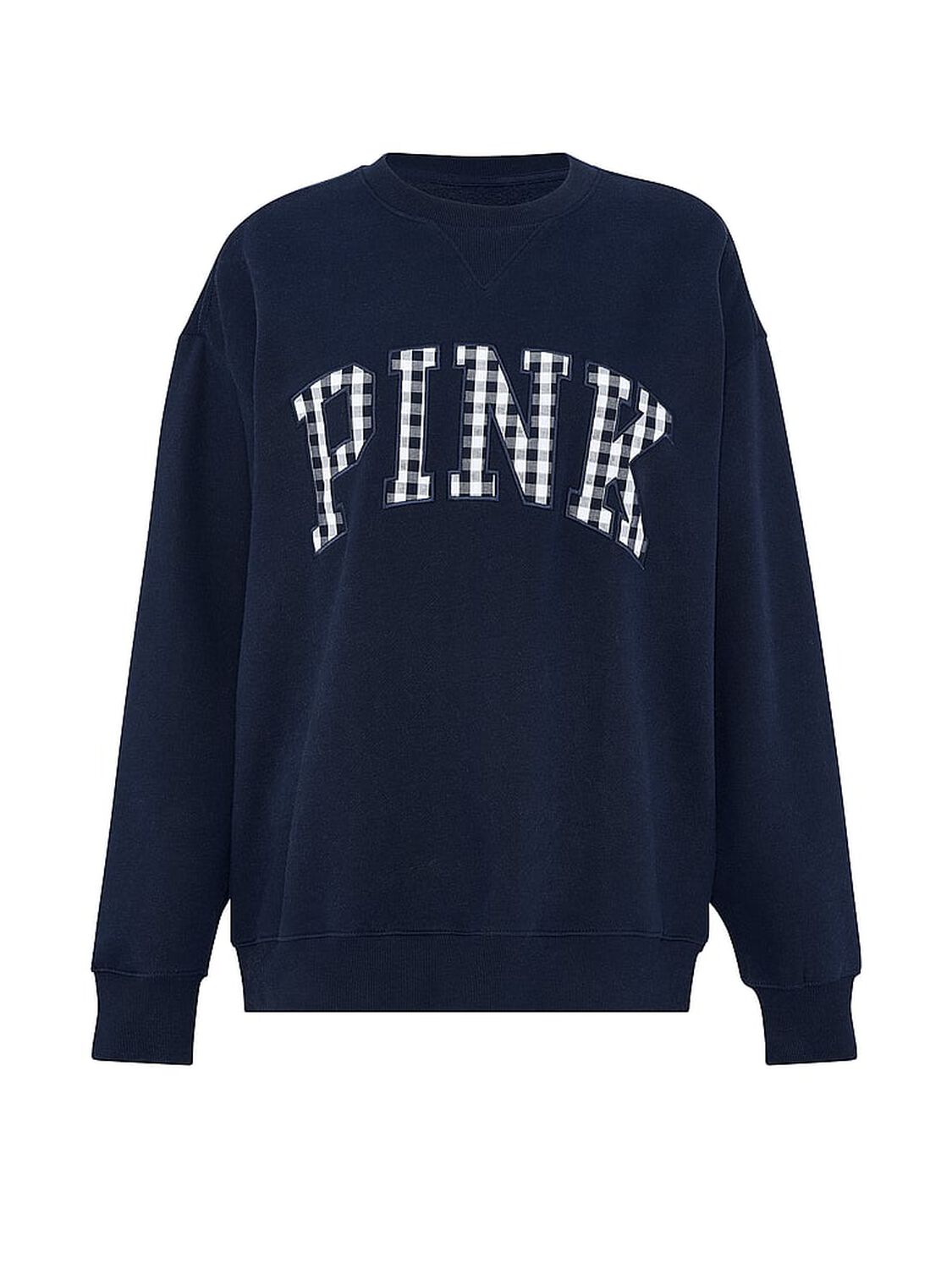 vs Pink Campus Fleece&trade; Oversized Crew Sweatshirt Noir Navy 3 of 3 