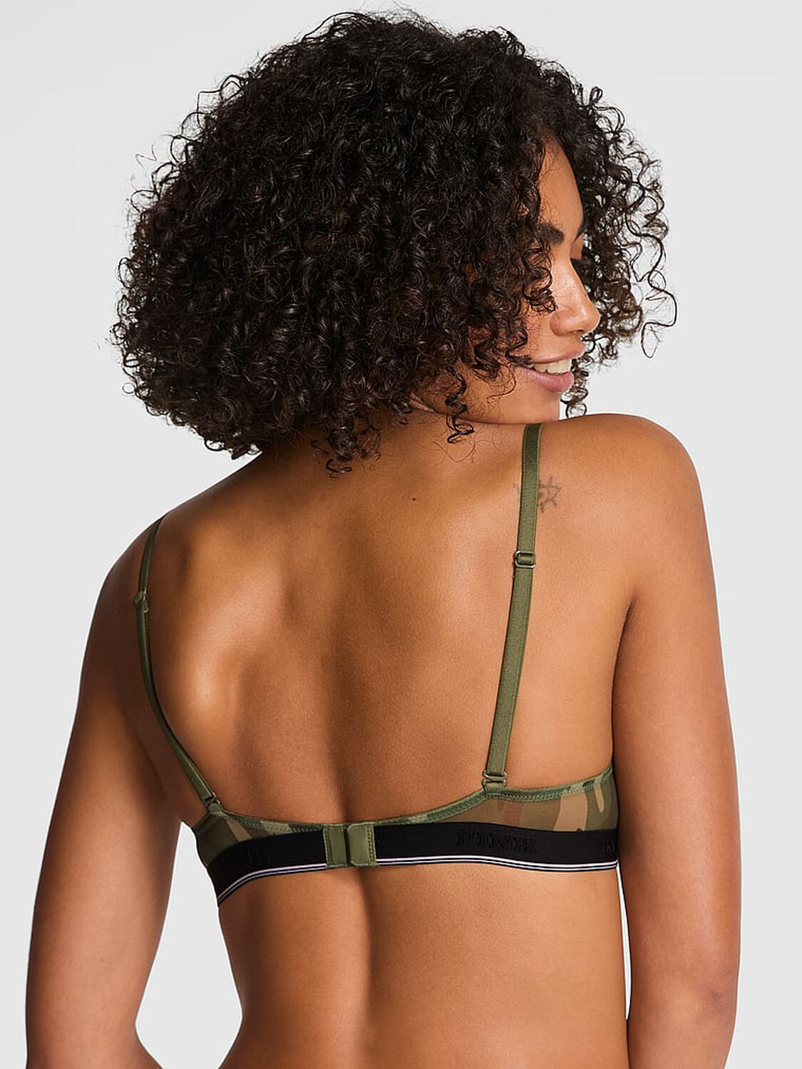 vs Pink Wear Everywhere Wear Everywhere Super Push-Up Bra Olive Shade 1 of 3 