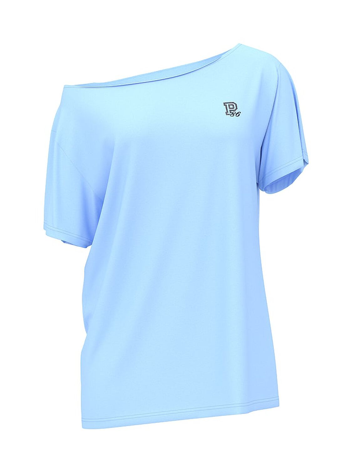 vs Pink Campus Cotton&trade; Off-The-Shoulder Tee Blue Dancer 3 of 3 
