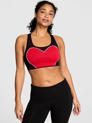 Seamless Heart Racerback Sports Bra