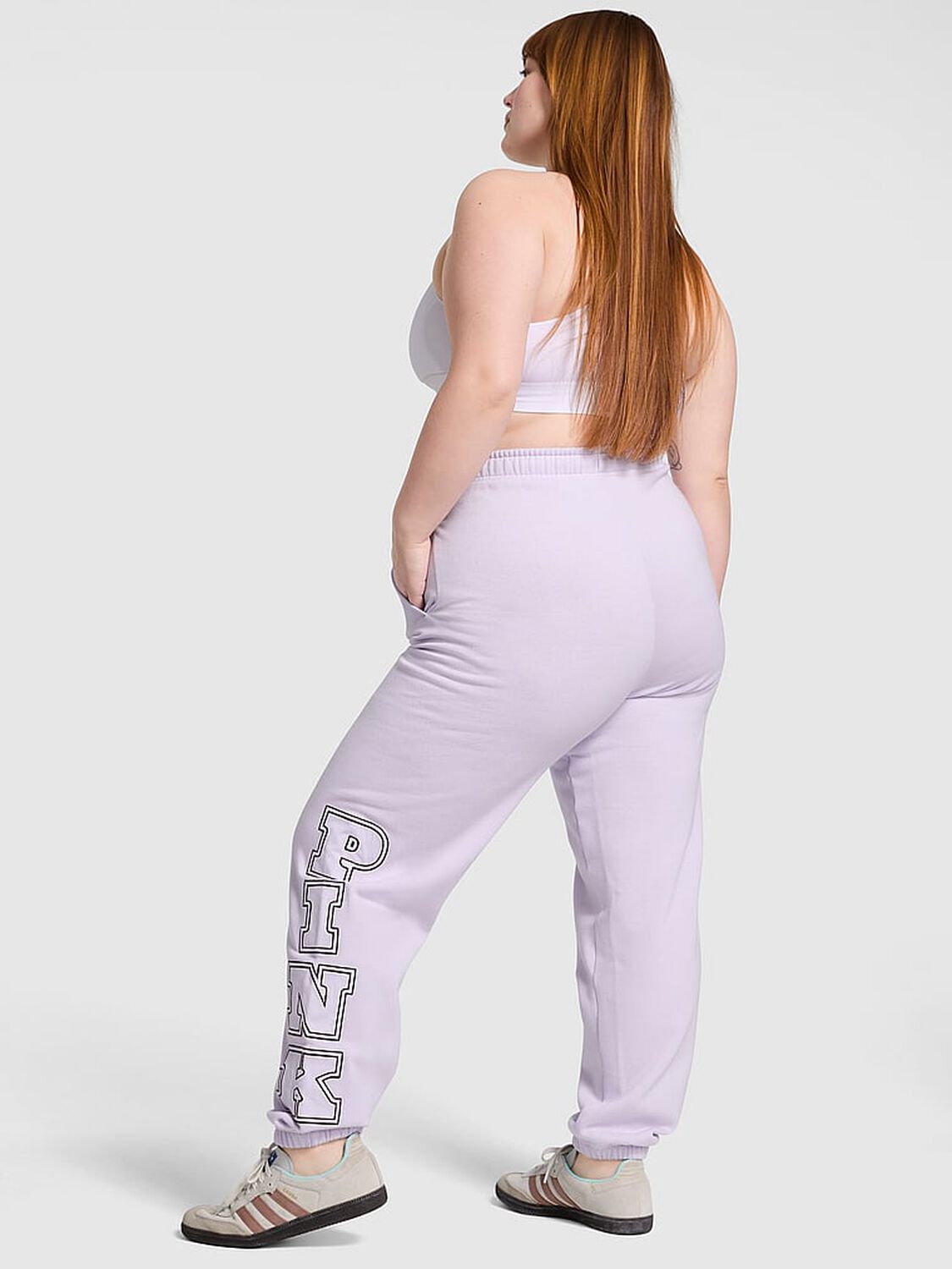 vs Pink Ivy Fleece Campus Sweatpants Purple Whisper 2 of 3 