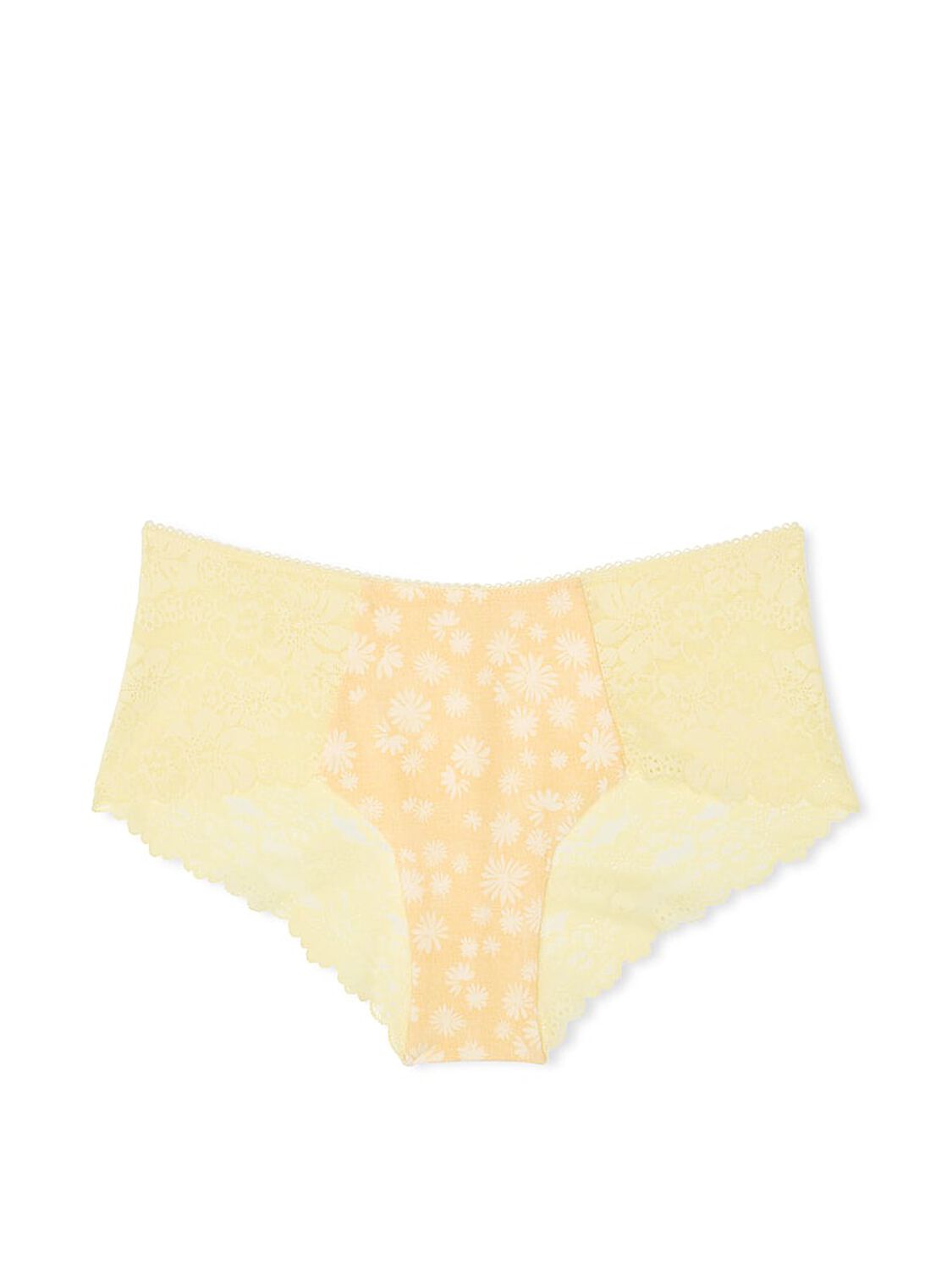 vs Pink No-Show Cheeky Panty Mellow Yellow Floral Print 3 of 3 