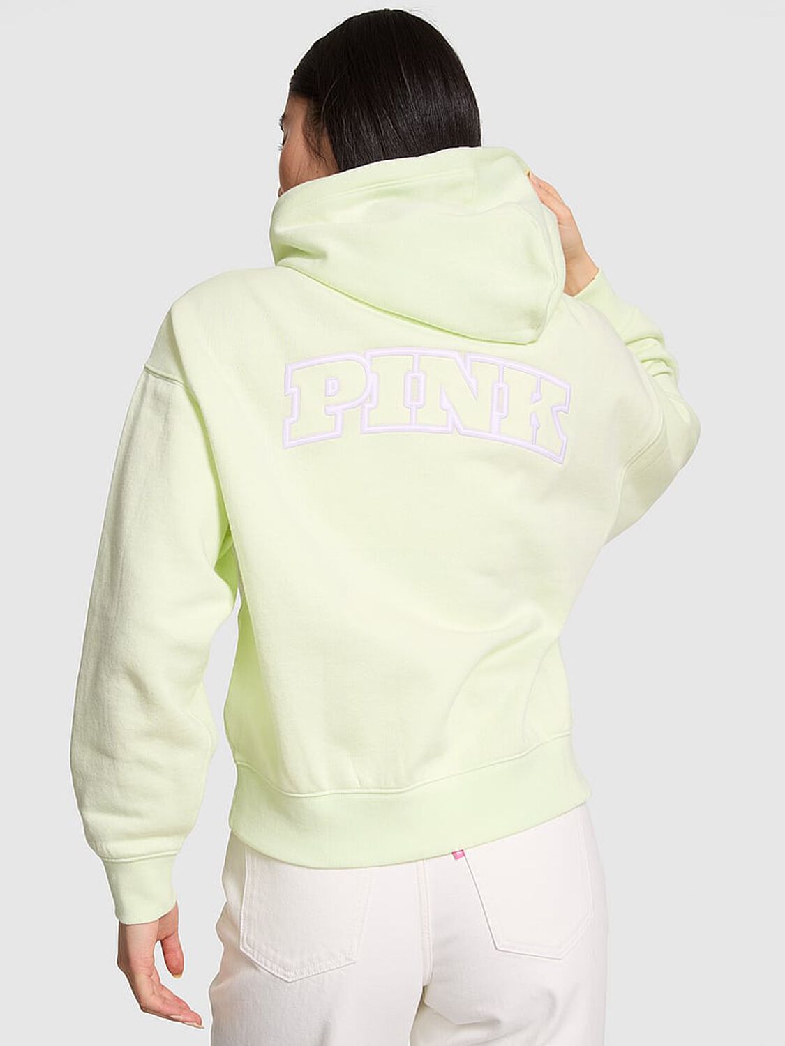 vs Pink Ivy Fleece Campus Full-Zip Hoodie Fresh Mint 2 of 4 
