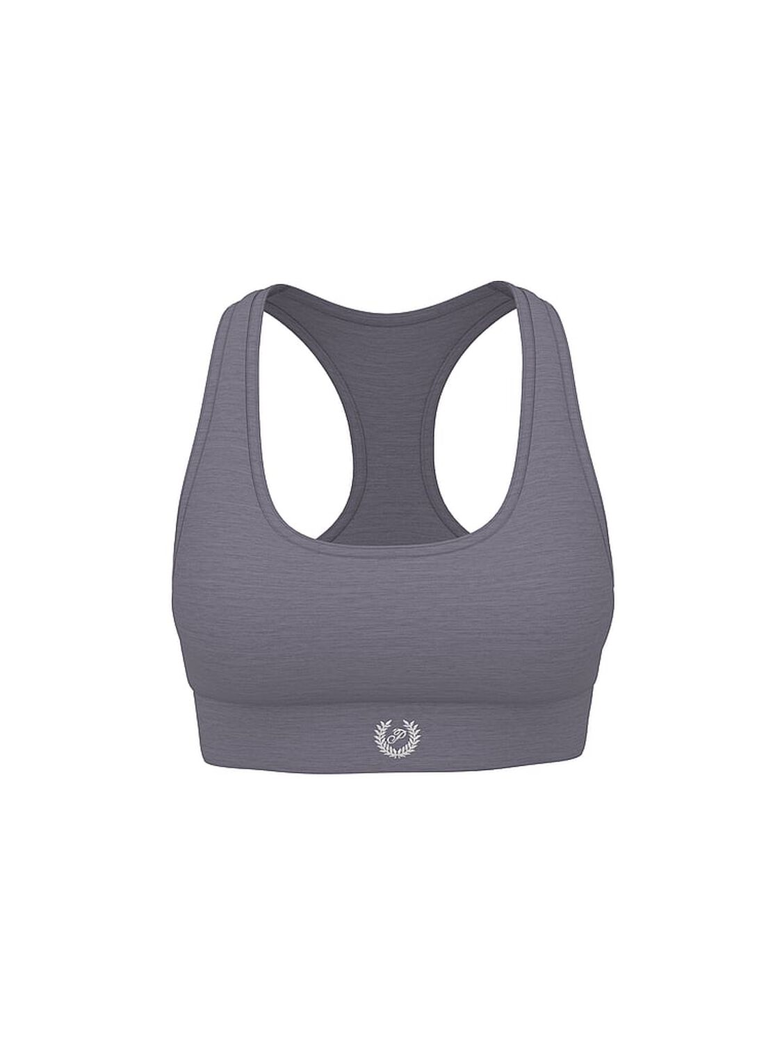 pink Pink PINK Relay&trade; Racerback Sports Bra Night Owl Grey Marl 3 of 3 
