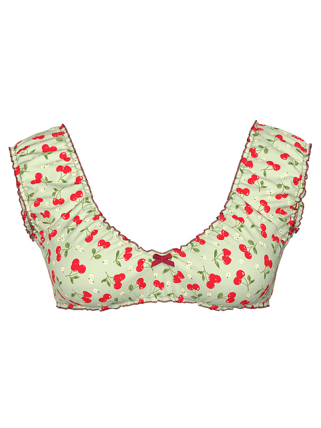 vs Pink By Frankies Bikinis Hudson Bikini Top Cherry Hearts 3 of 3 