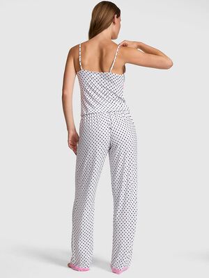 Modal Lace-Trim Cami & Pants Pajama Set