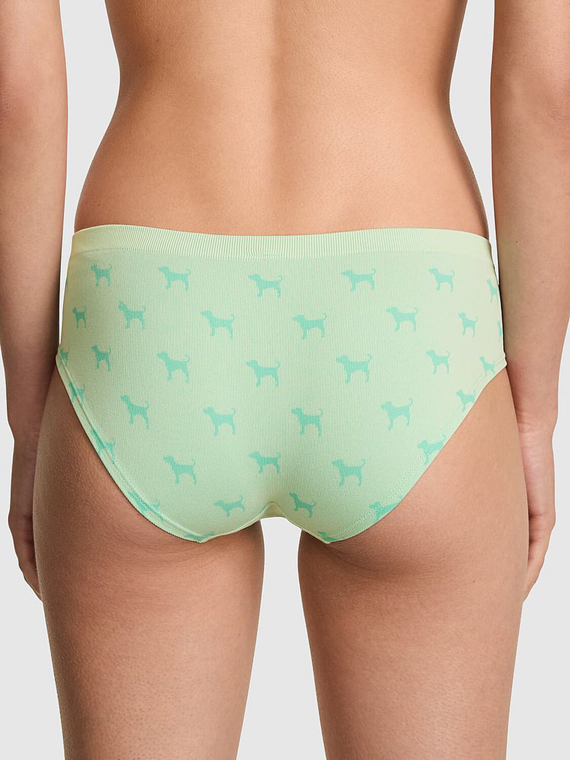 vs Pink Seamless Hiphugger Panty Mint Dog Print 2 of 3 
