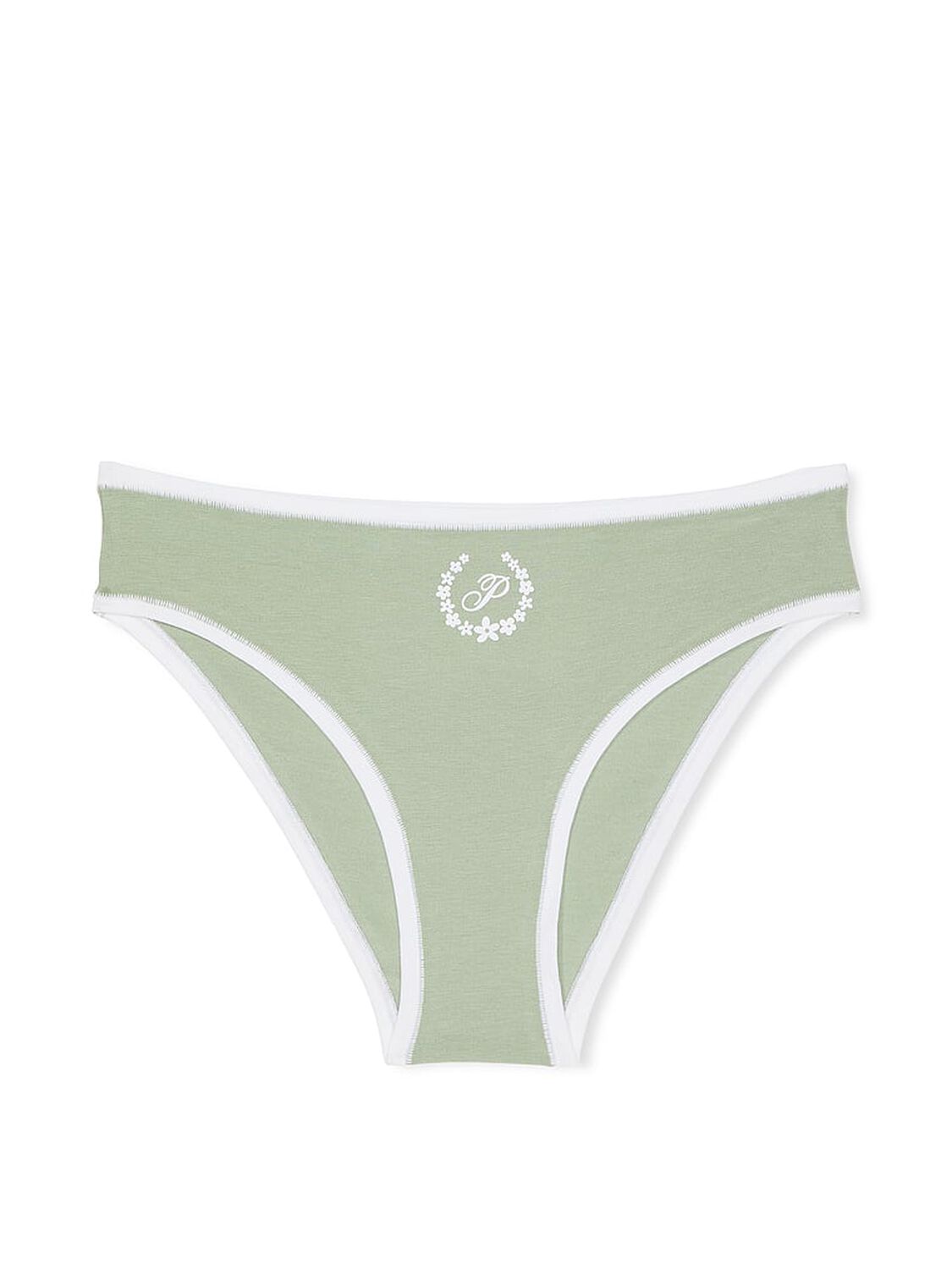 vs Pink Cotton Cheeky Panty Green Garden P Laurel Graphic 1 of 2 