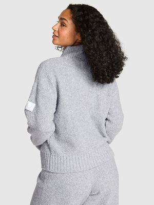 Cozy Boucl&eacute; Half-Zip Sweater