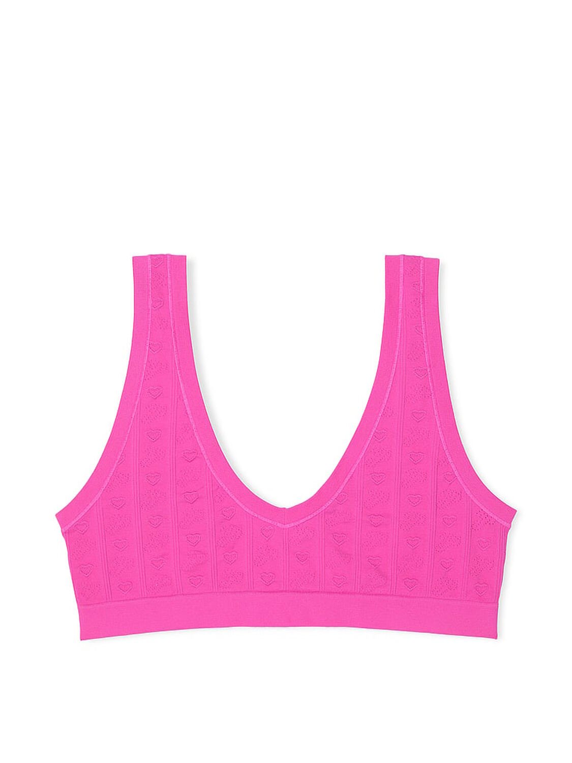 vs Pink Bralettes & Bra Tops Seamless Plunge Bralette Pink Gossip 1 of 1 