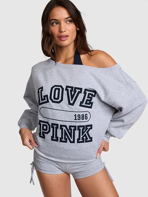 Campus Fleece&trade; Rib Off-The-Shoulder Sweatshirt