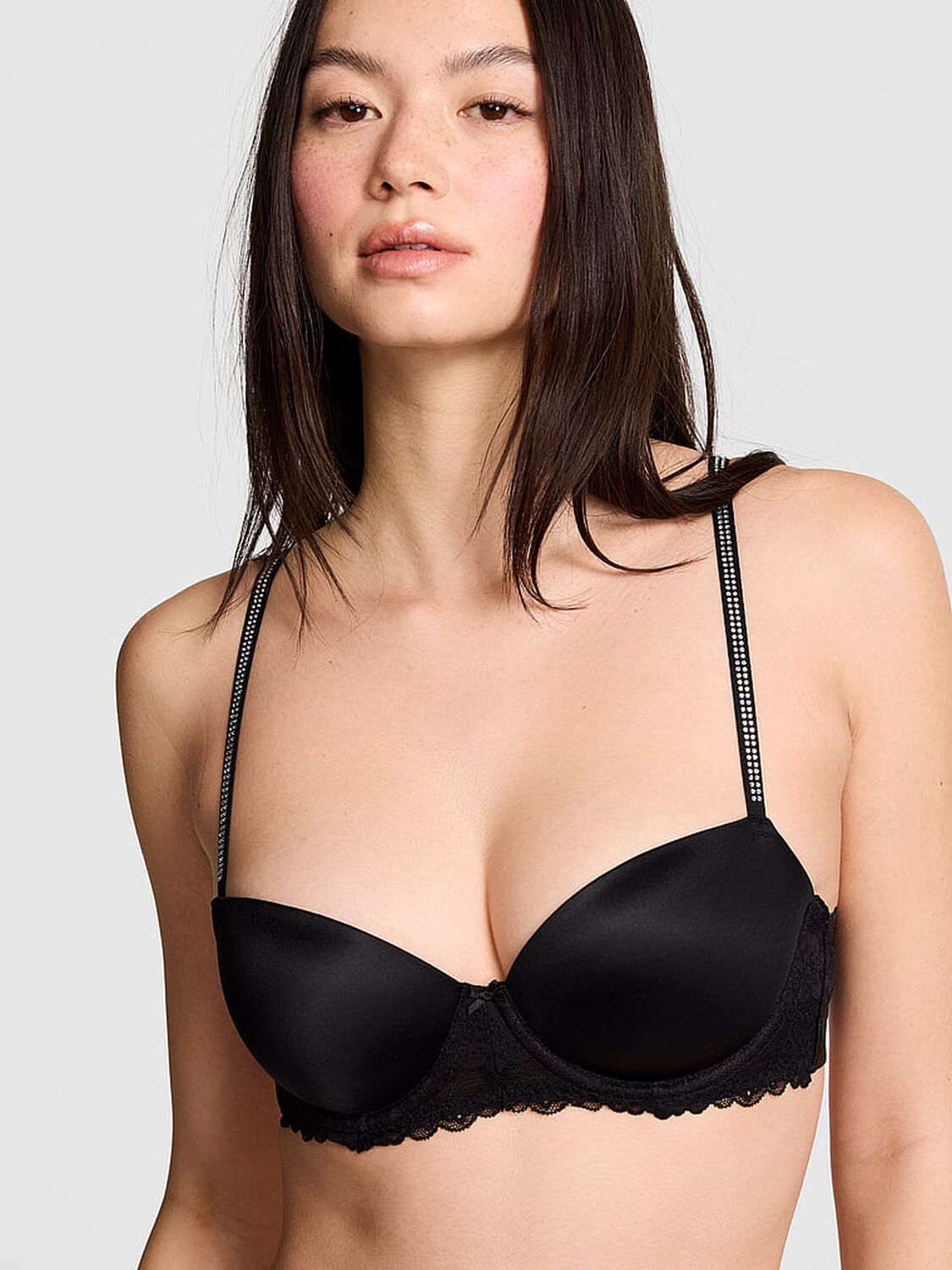 vs Pink Wink PINK Wink&trade; Lightly Lined Balconette Bra Black 1 of 3 