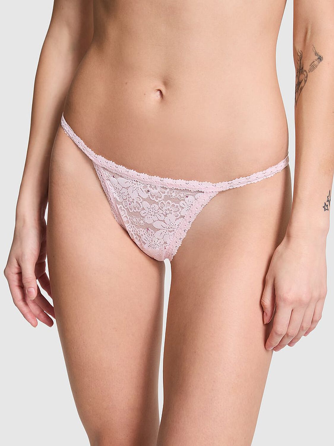 vs Pink Wink V-String Panty Pink Tulip 1 of 4 