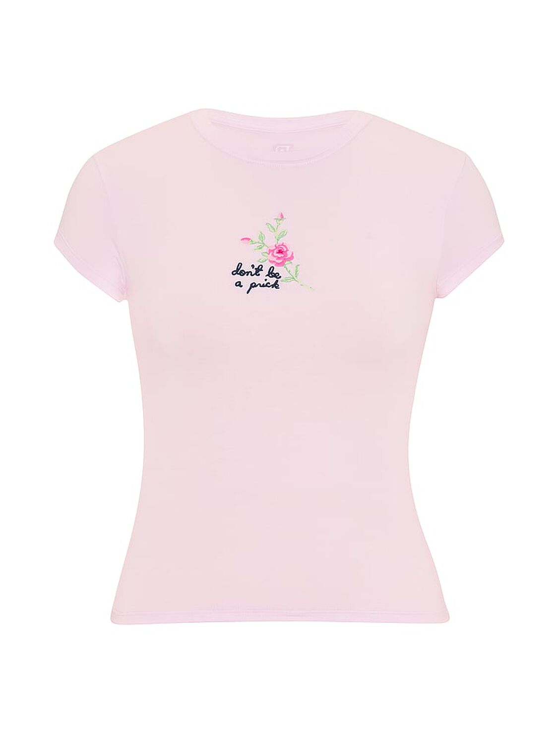 vs Pink Cotton Baby Tee Pink Tulip 3 of 4 