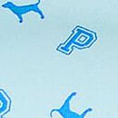 No-Show Thong Panty, Stream Blue Logo Dog, swatch