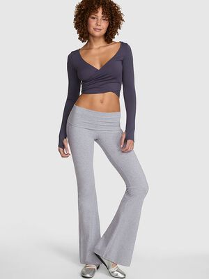 All-Day Cotton&trade; Foldover Flare Leggings