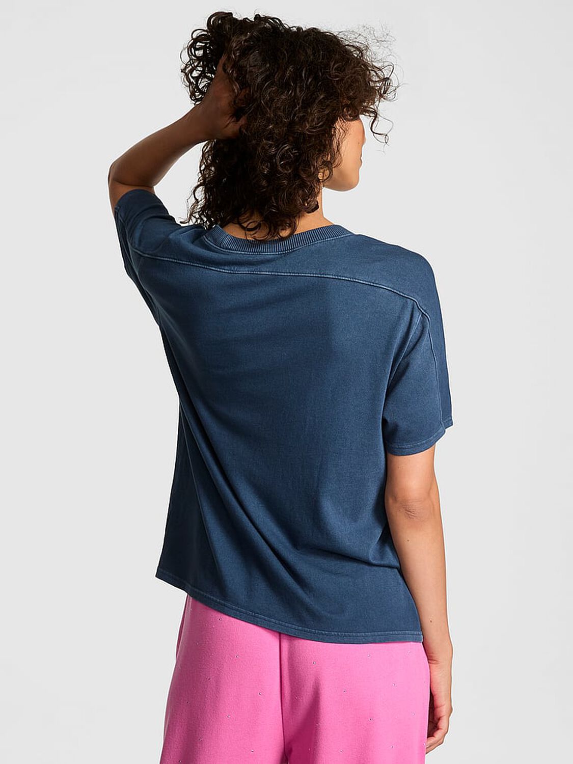 vs Pink Retro Cotton Boxy Tee Noir Navy Band Capsule 2 of 3 